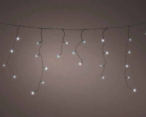 Lumineo Solar Icicle Lights, 1100 cm, 259L, schwarz/kaltweiß, 496296